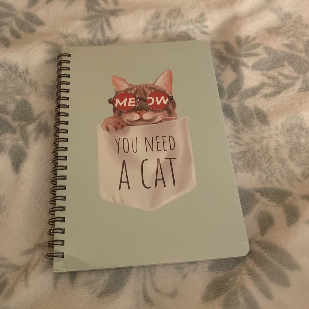 Cat-Themed Spiral Notebook